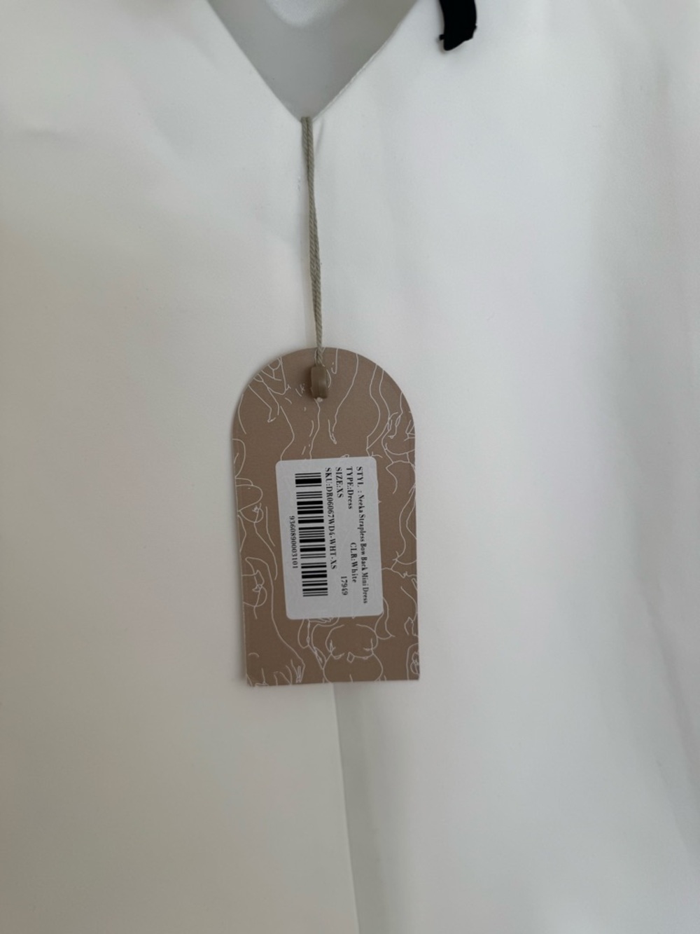 MESHKI Neeka strapless bow back mini dress - white Size XS - Picture 5 of 6